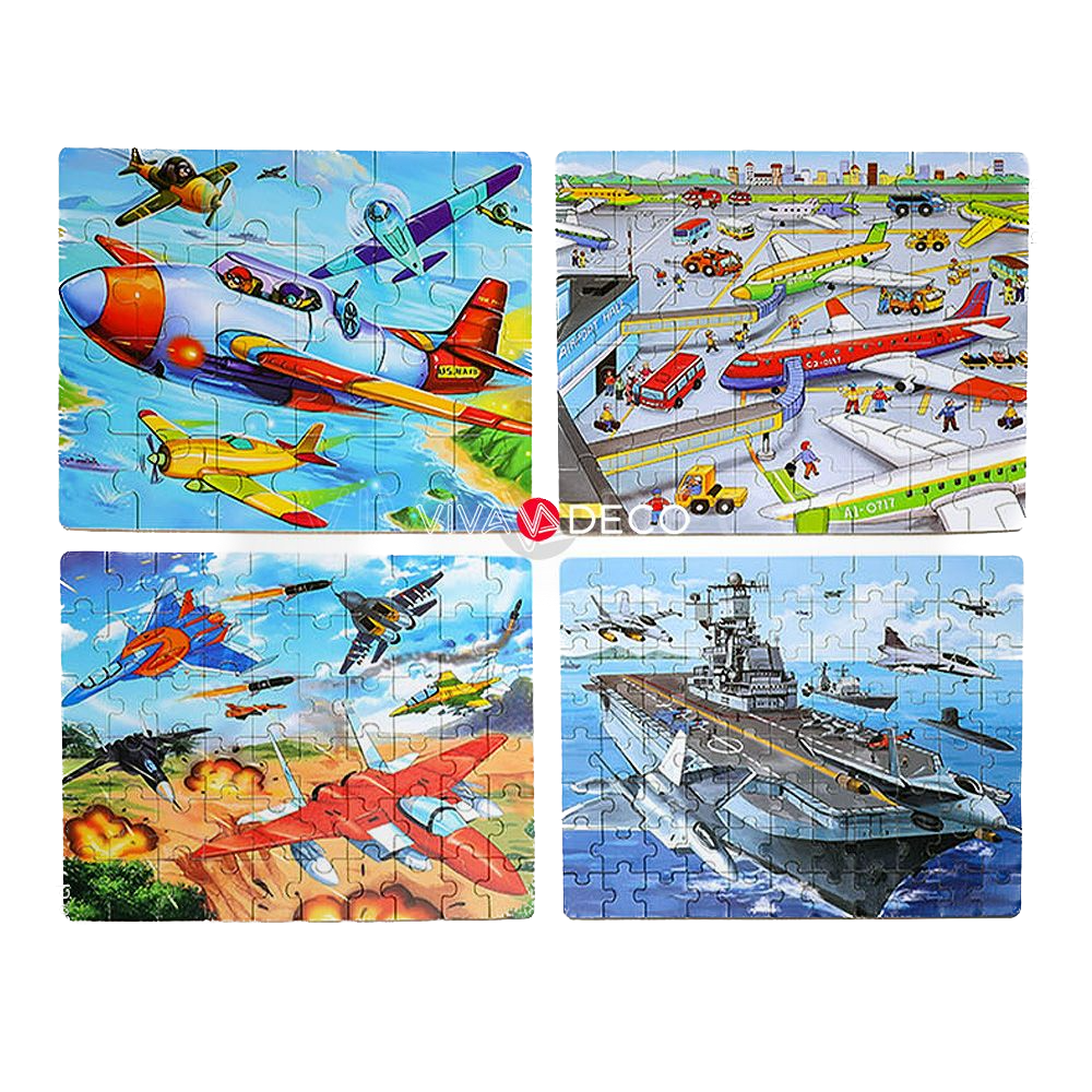 Puzzle Infantil Aviones 4 en 1 Rompecabeza-3