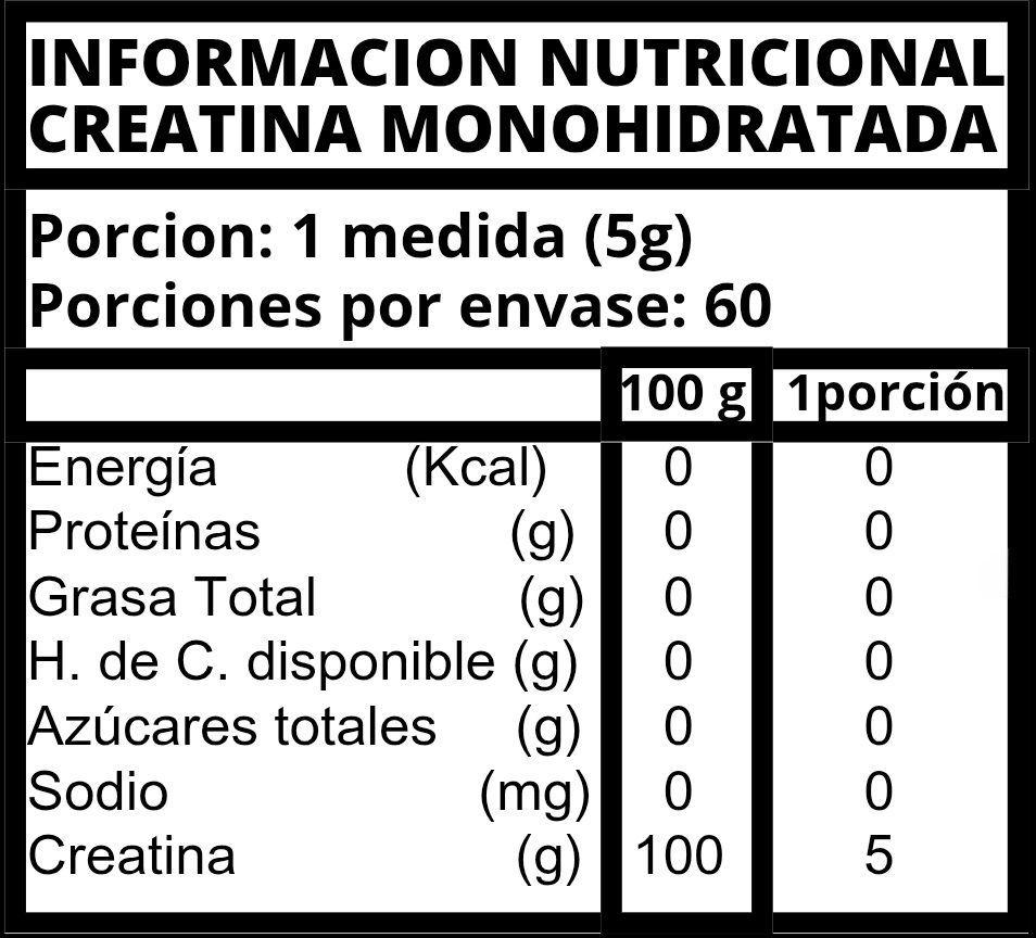 Creatina Monohidratada Ultra Micronizada 300g 60sv-3