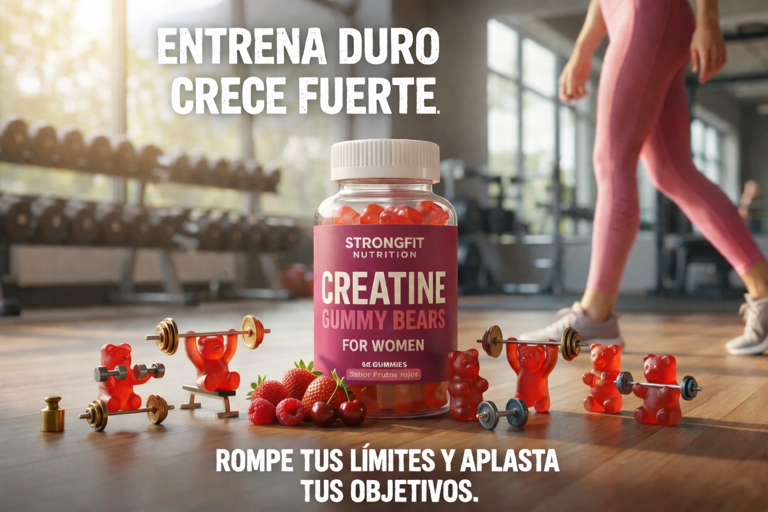 Creatine Women en Gomitas sabor Frutos rojos-3