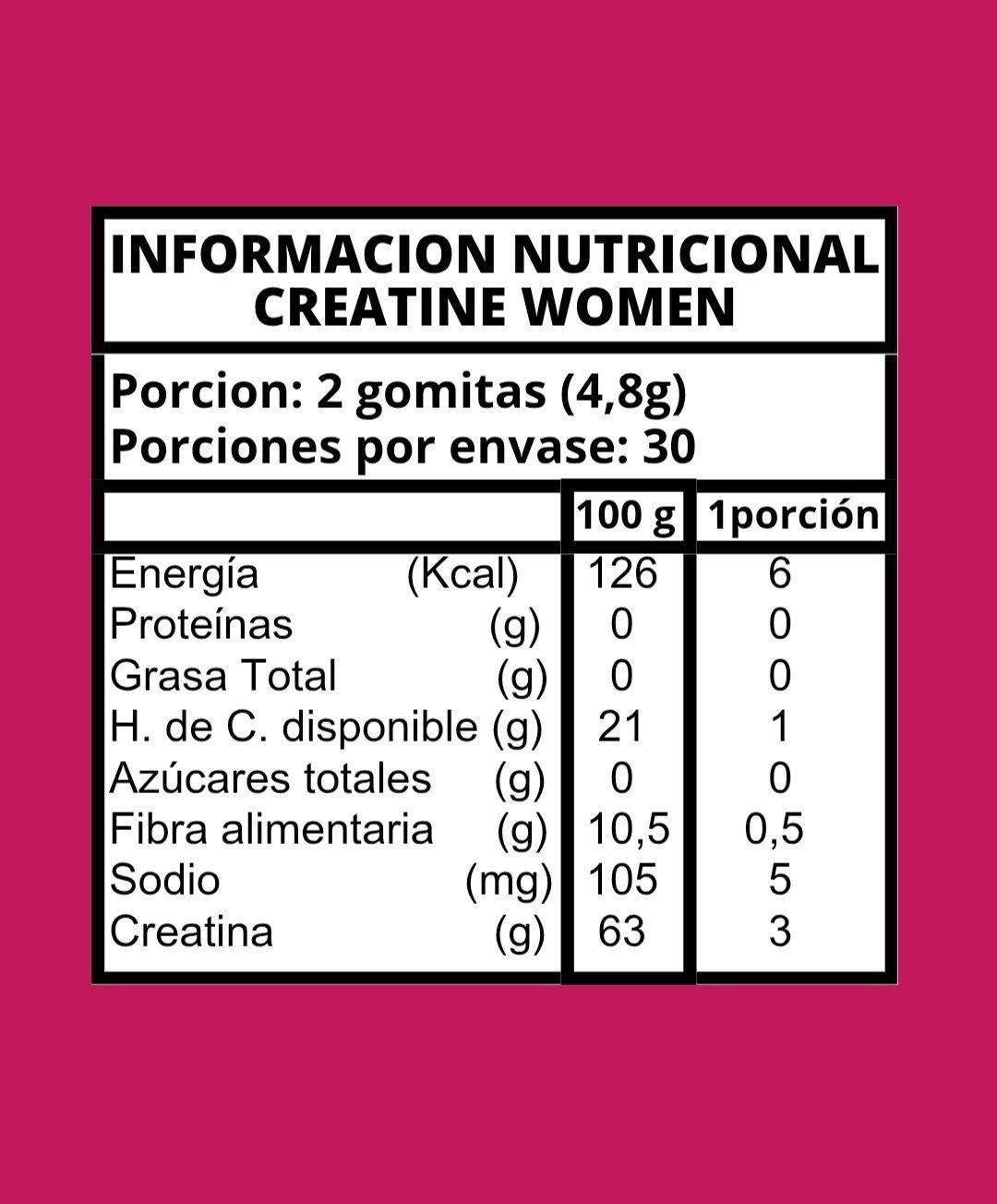 Creatine Women en Gomitas sabor Frutos rojos-4