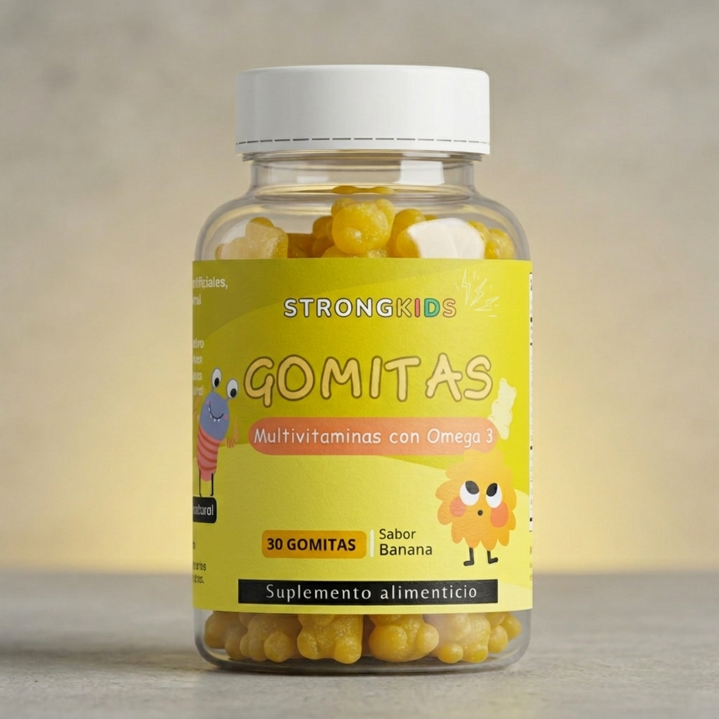 Gomitas Multivitaminicas Ni os Con Omega3 Strongkids Naranja-1