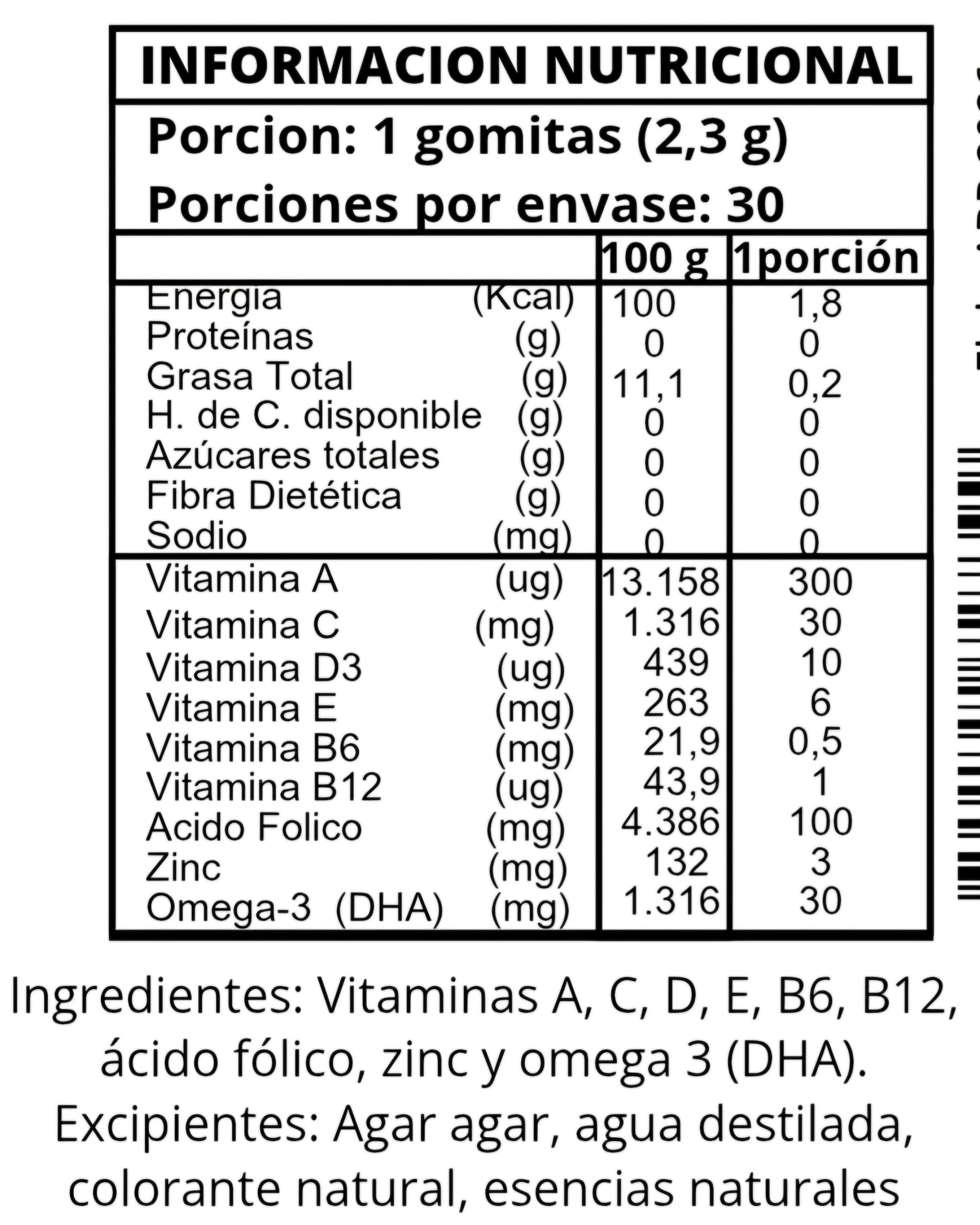 Gomitas Multivitaminicas Ni os Con Omega3 Strongkids Naranja-3