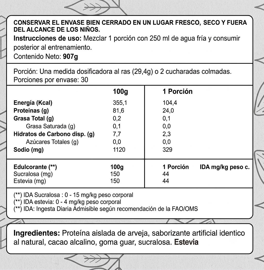 Proteina Vegetal 2lb sabor Chocolate Strongfit Nutrition-2