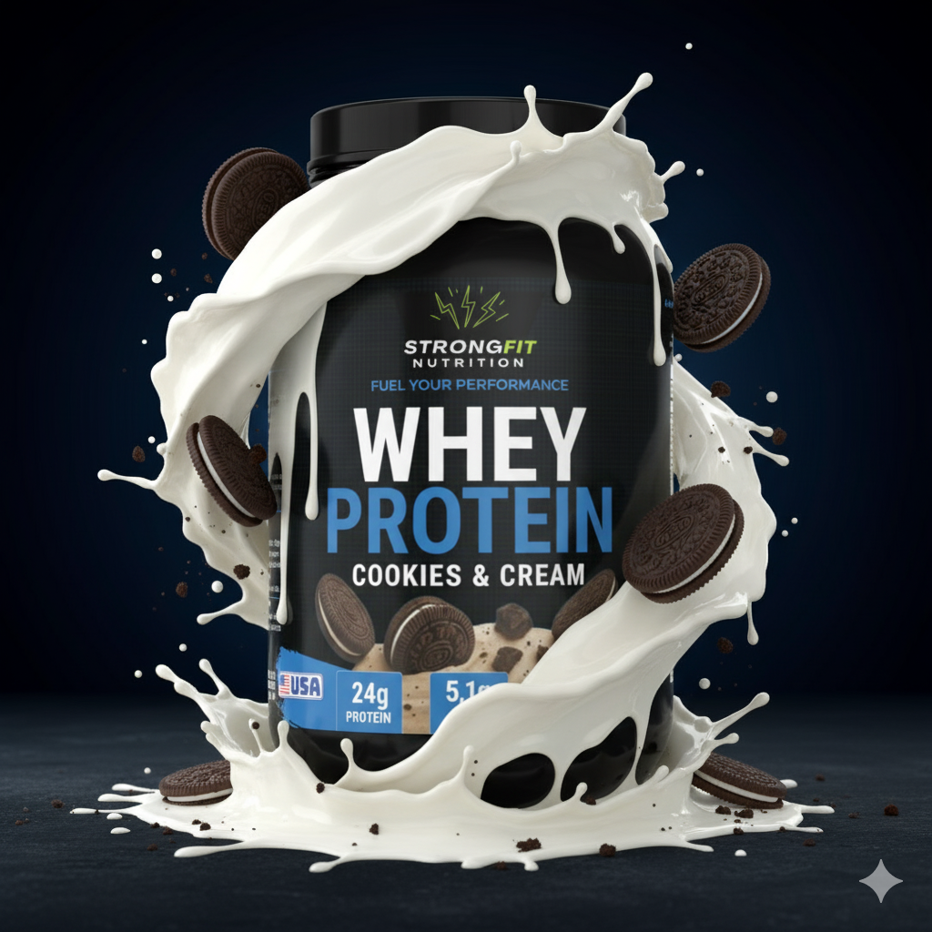 Whey Protein Cookies & Cream 1kg Strongfit Nutrition-2
