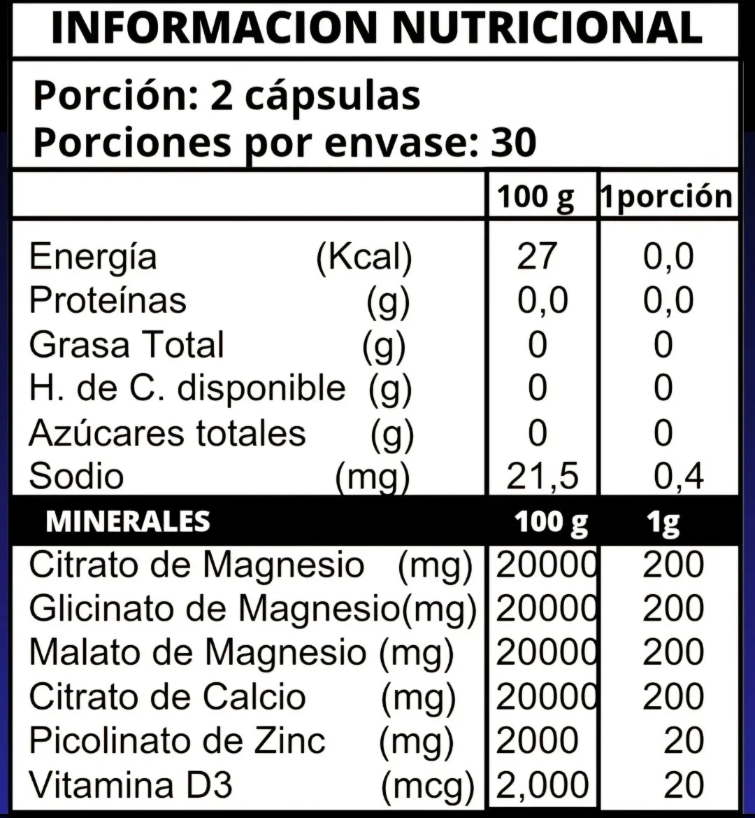 Magnesio 3 Con Calcio Zinc Y D3 60 C psulas-2