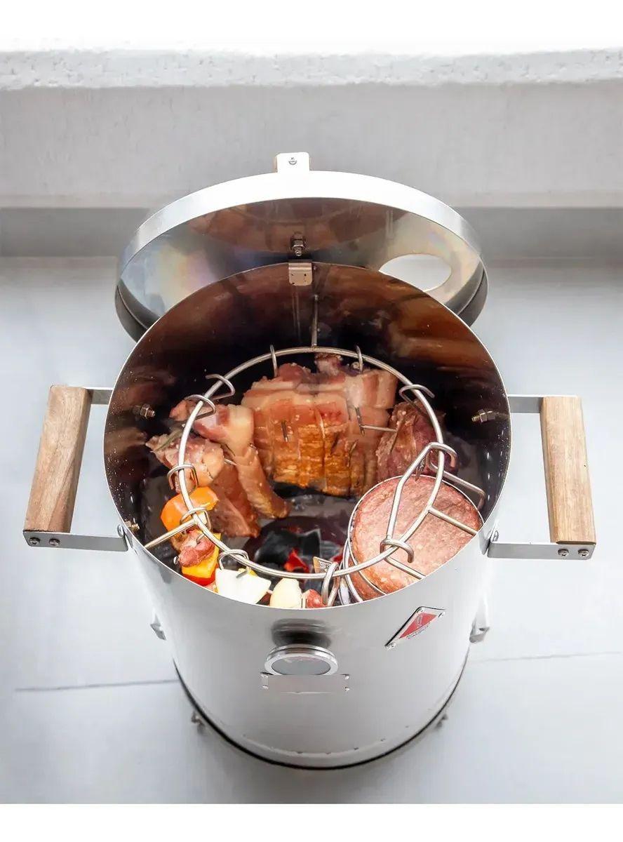 Rack Multiusos Para Barril Parrilla Ahumador y Asador Mini-3