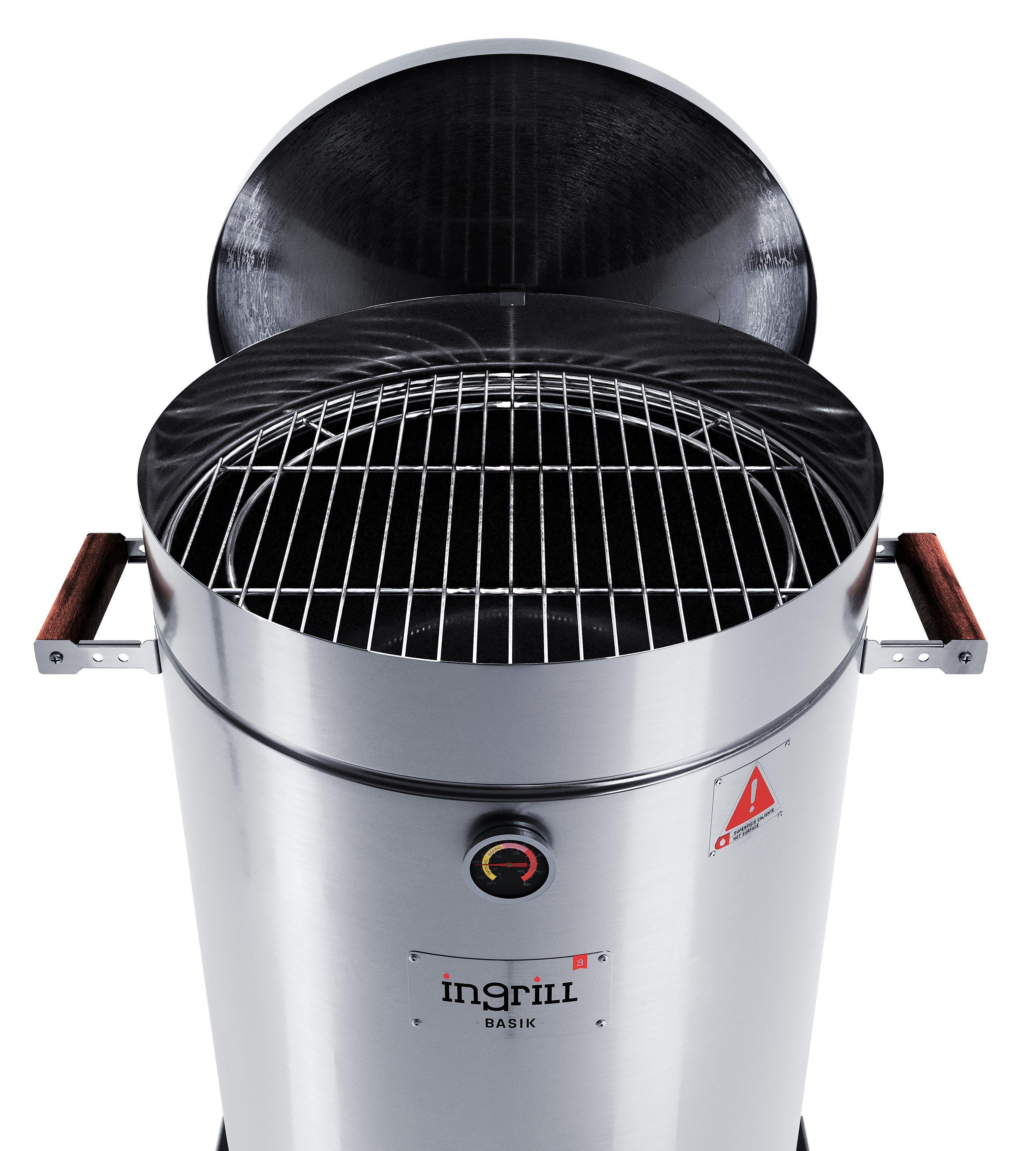 Barril Parrilla Ahumador y Asador Ingrill Grande Basik Plateado-0