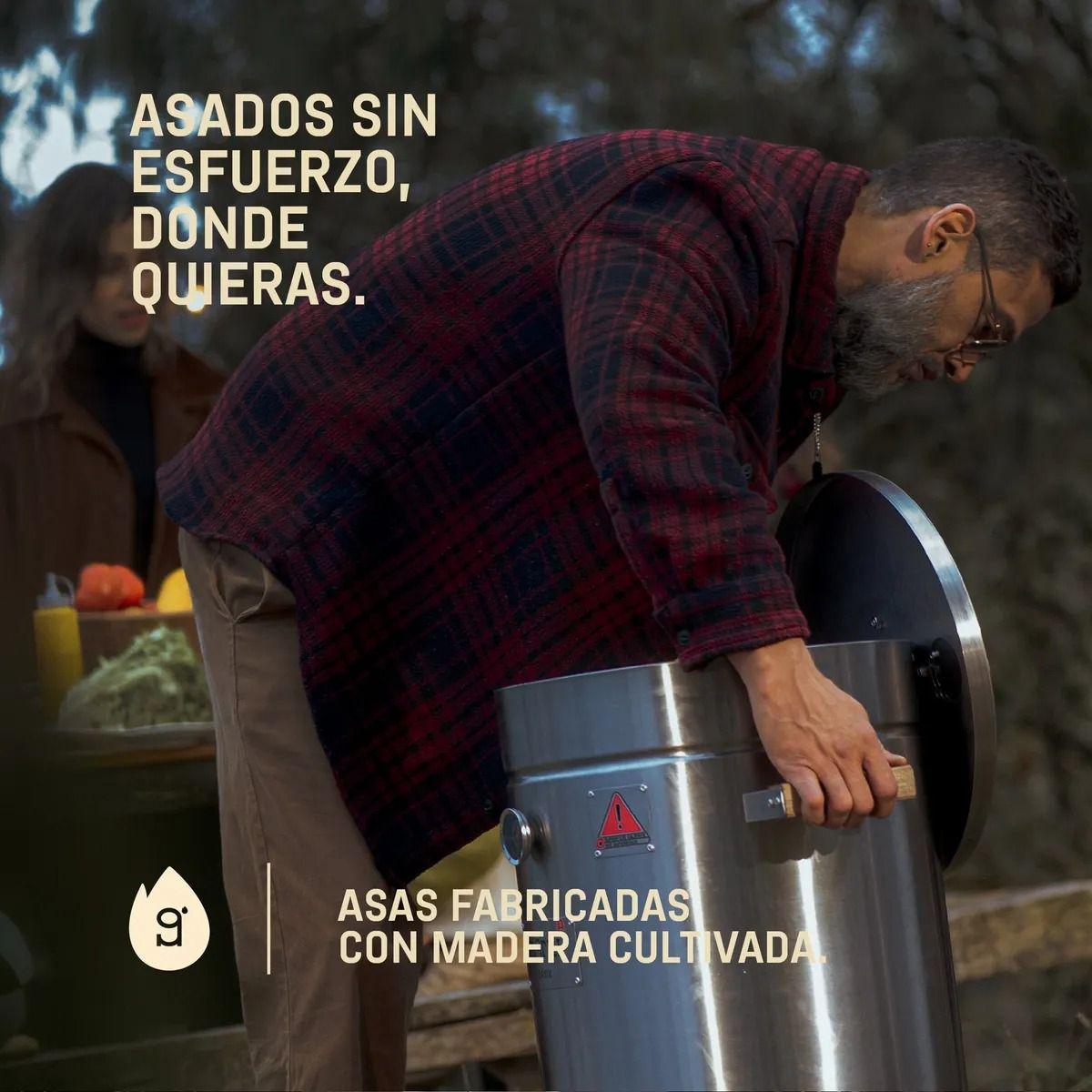 Barril Parrilla Ahumador y Asador Ingrill Grande Basik Plateado-2