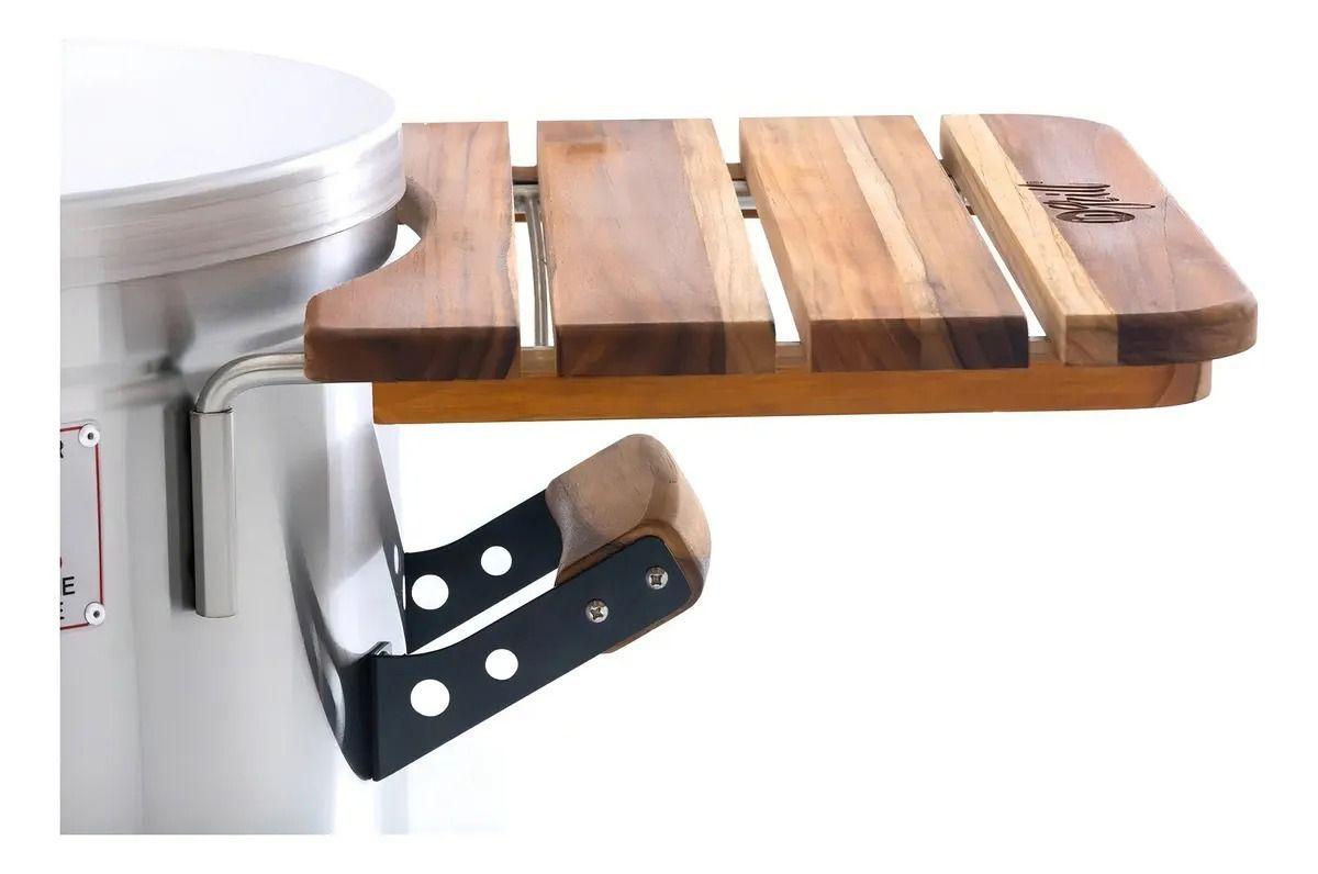 Barril Parrilla Ahumador y Asador Ingrill Grande Premium Plateado-4
