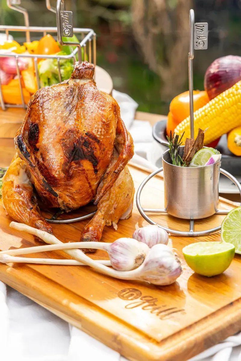 Rack Para Pollo Barril Parrilla Ahumador y Asador-3