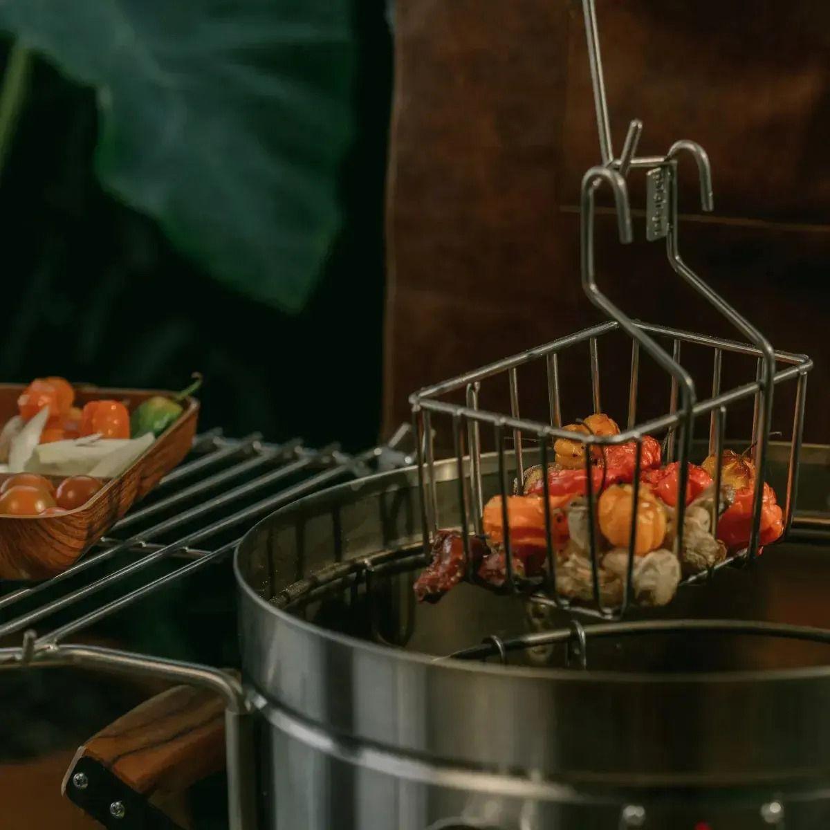 Barril Parrilla Ahumador y Asador Ingrill Pequeño Premium Plateado-4