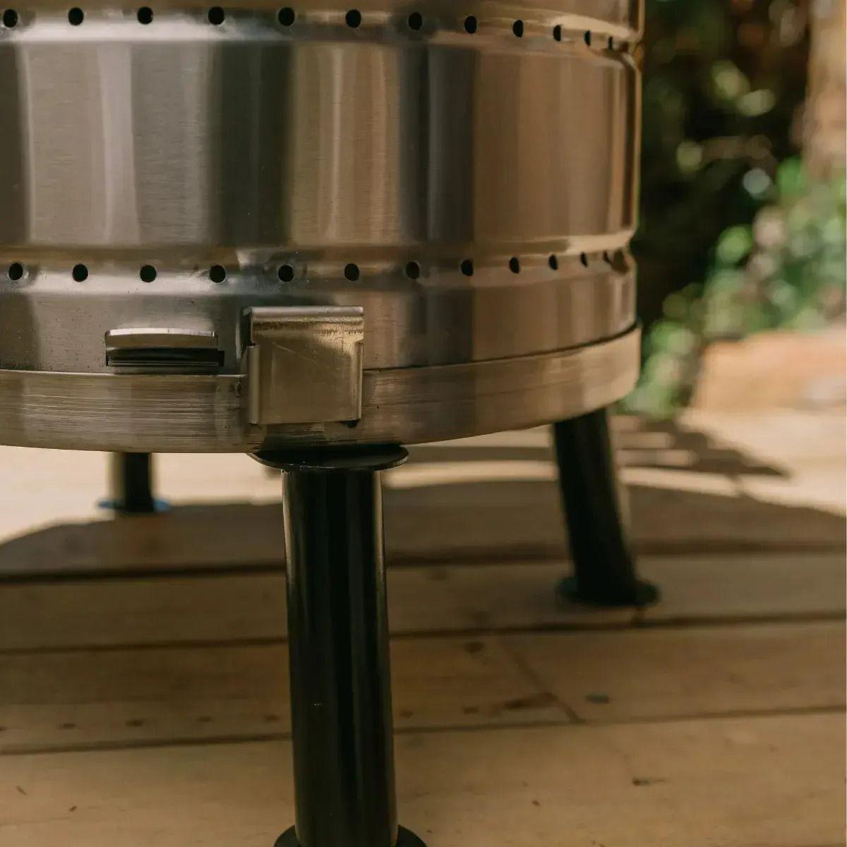 Barril Parrilla Ahumador y Asador Ingrill Pequeño Premium Plateado-6