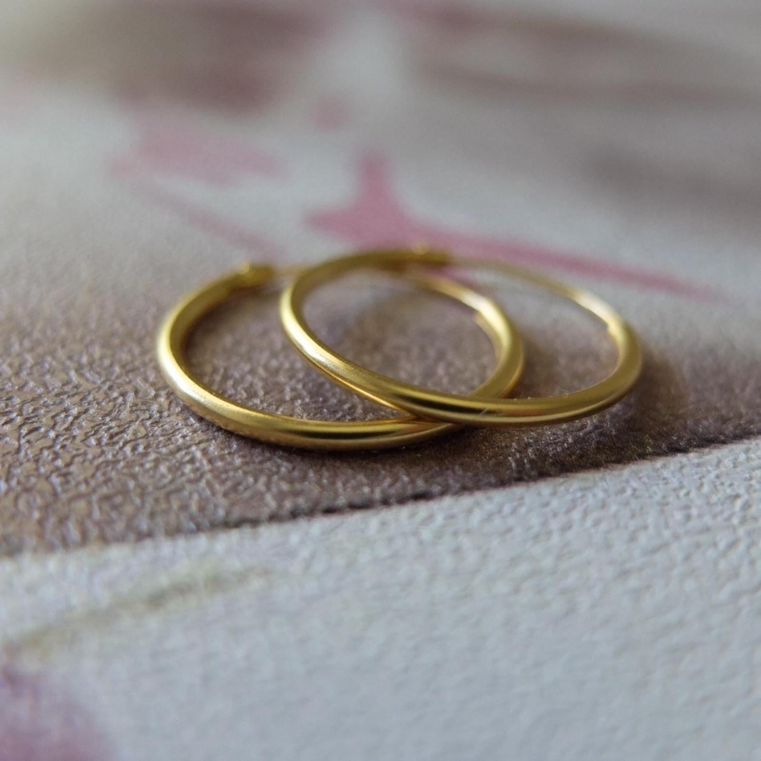 Aros Argolla 18 mm Gold-3