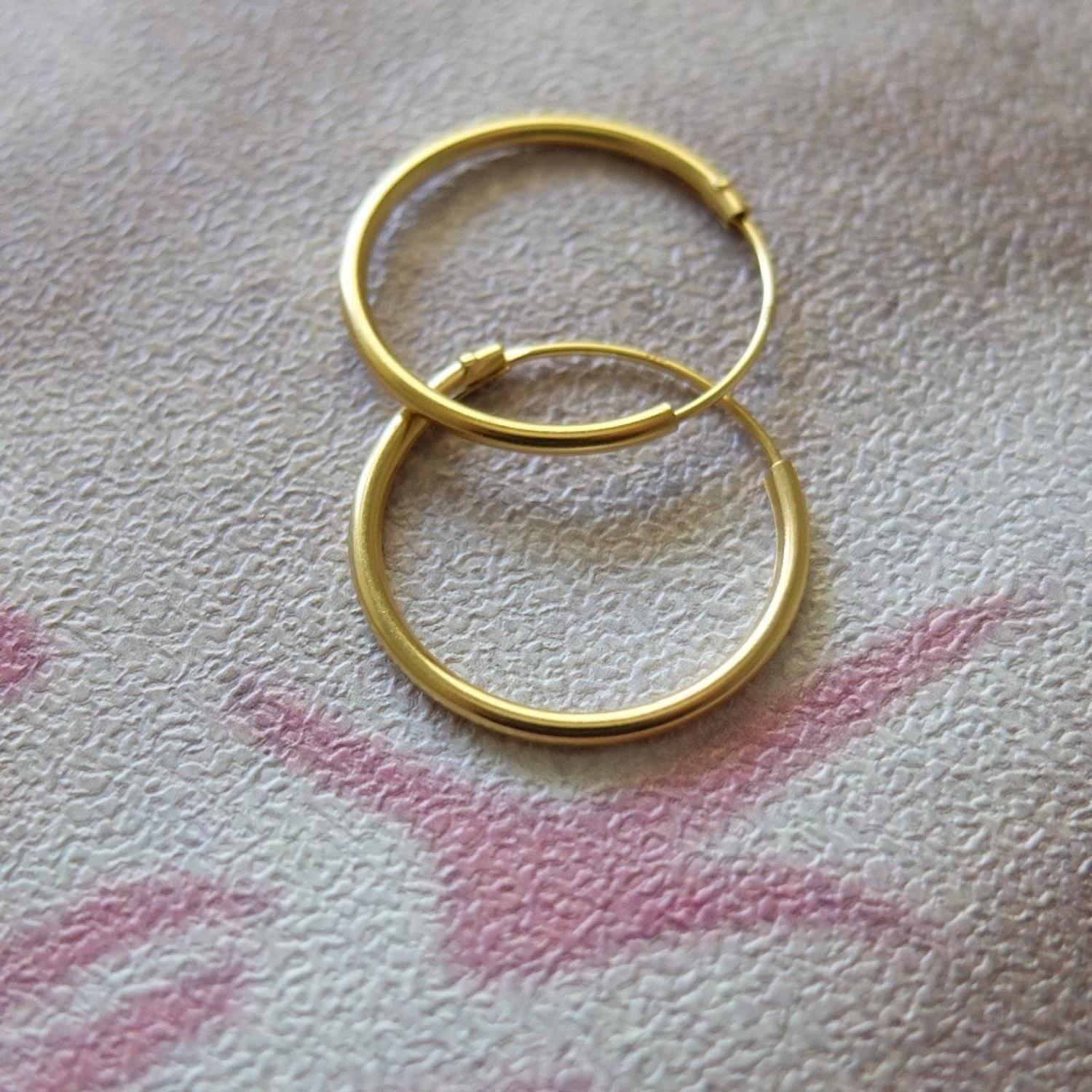 Aros Argolla 18 mm Gold-5
