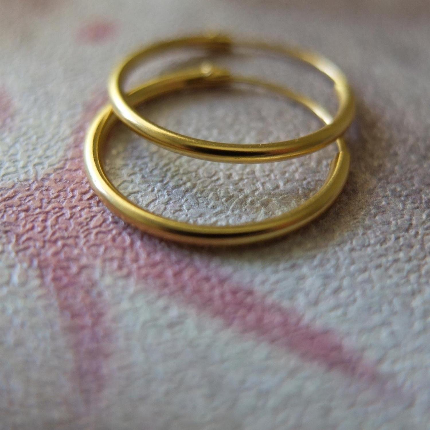 Aros Argolla 18 mm Gold-9