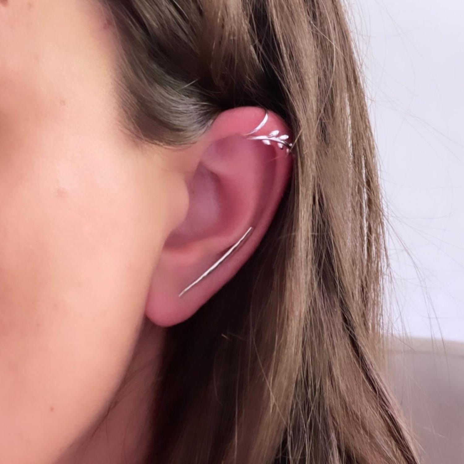 Cuff Trepador Rama plata-4
