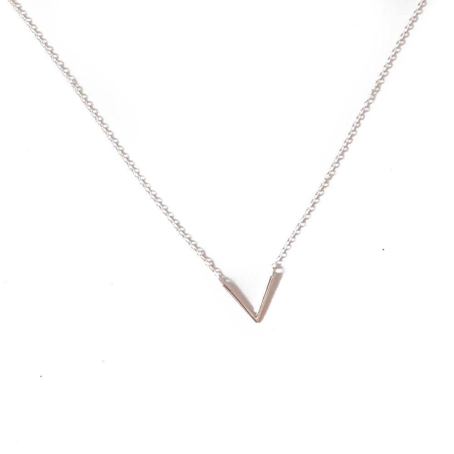 Collar V Chica Silver-2