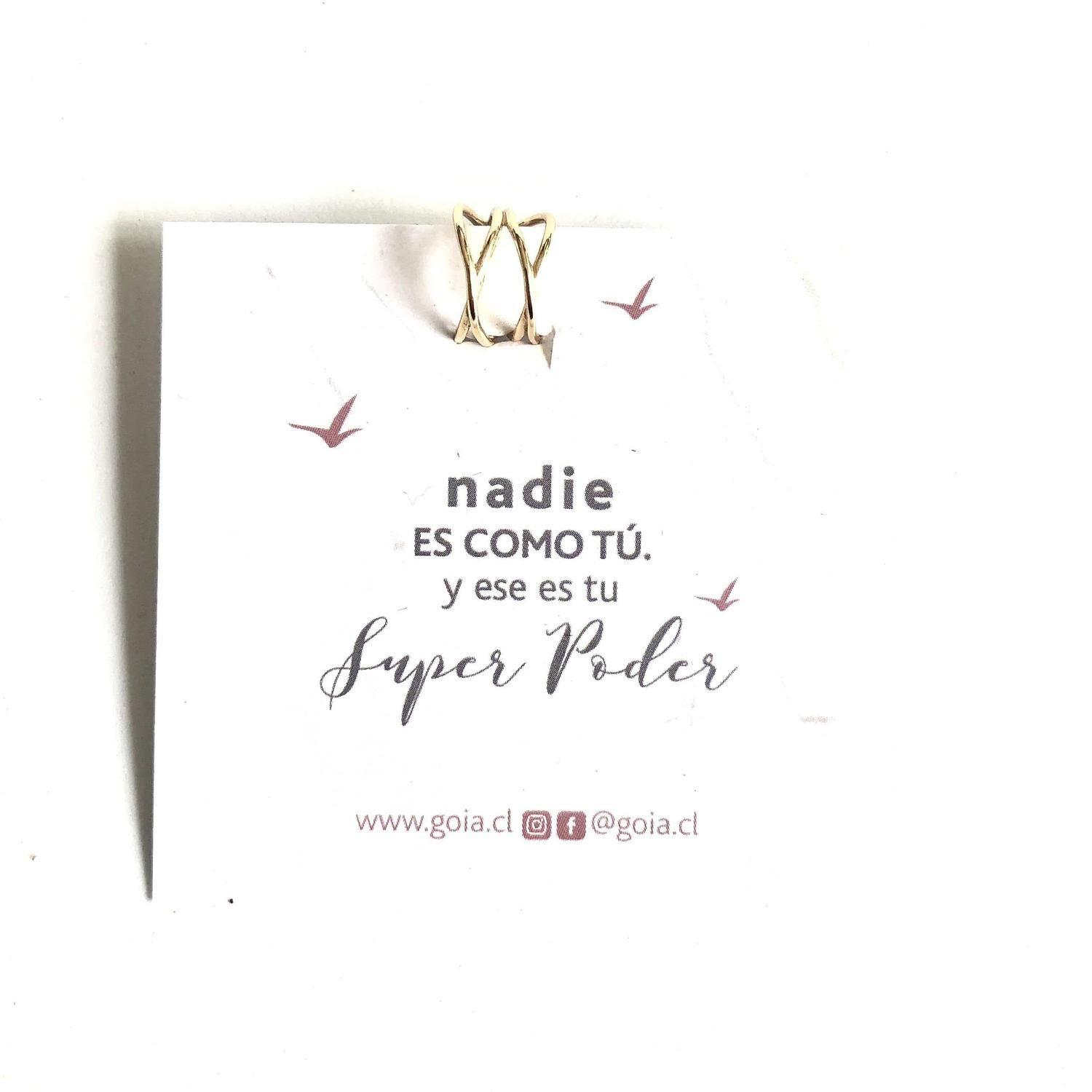Cuff doble cruzado gold-4