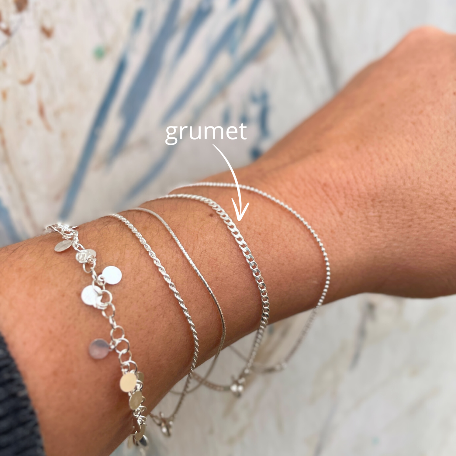PULSERA GRUMET PLATA-2