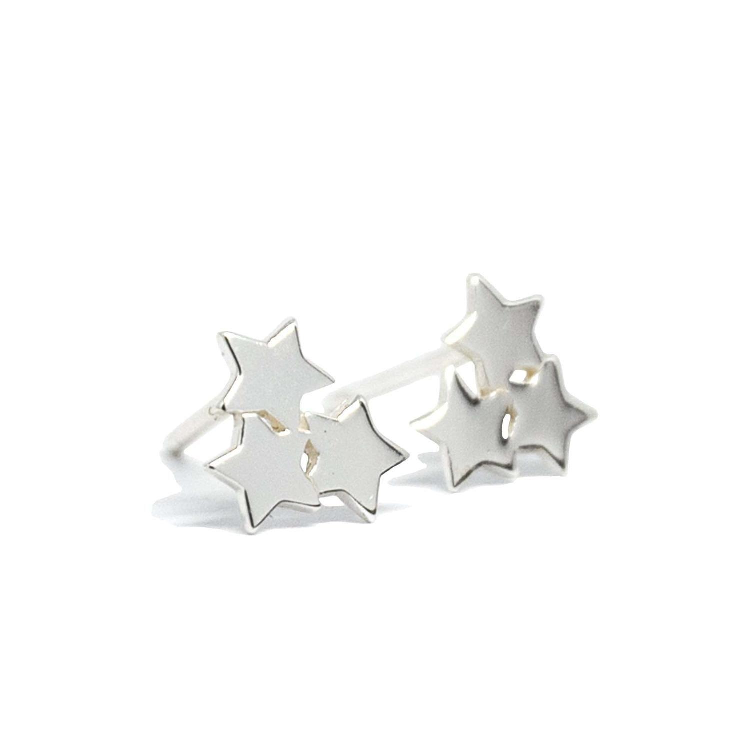 Aros 3 estrellas Plata-0