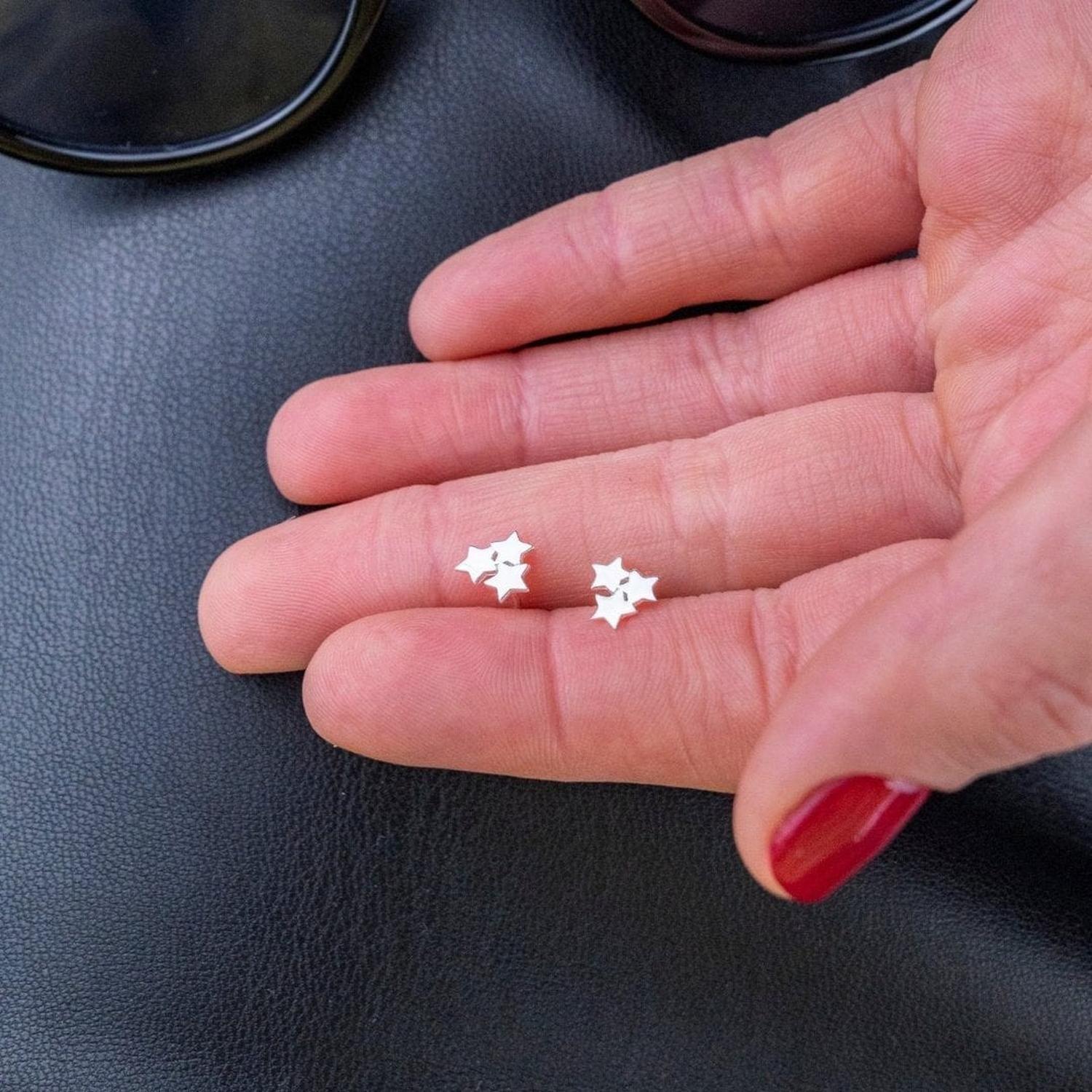 Aros 3 estrellas Plata-4