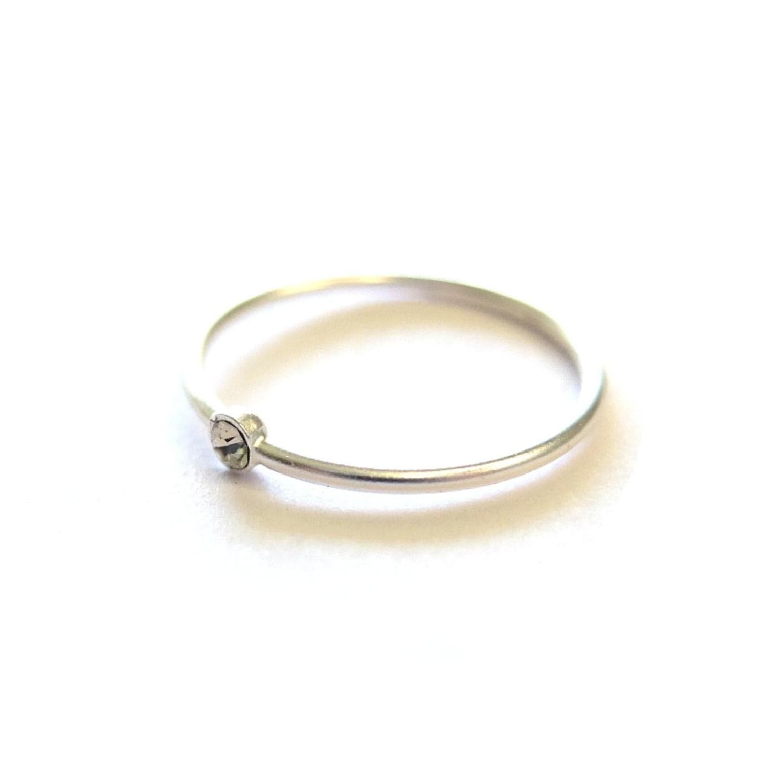 Anillo Midi Circón Plata-4