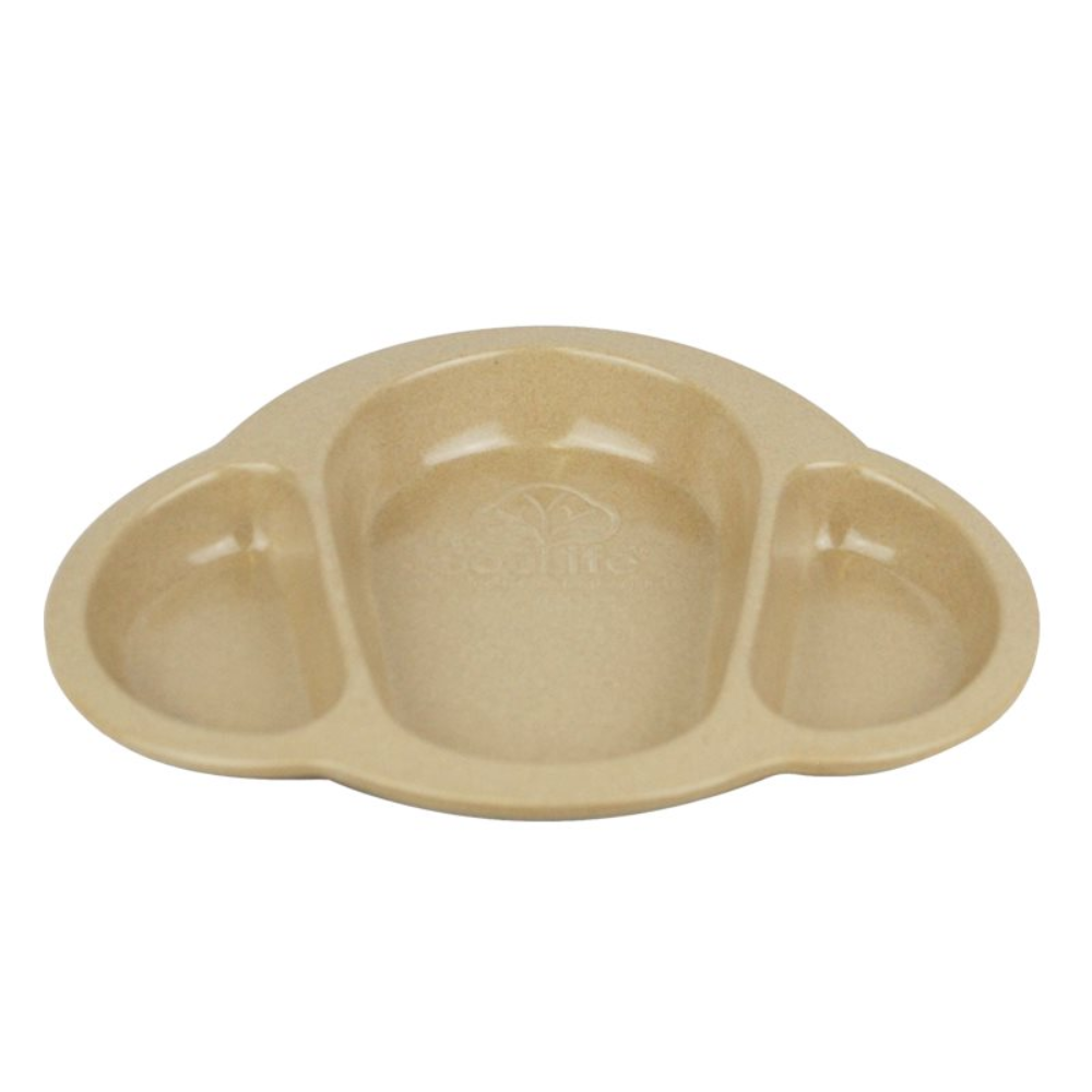 Plato para bebé reutilizable ,Ecológico, Color Natural, Cáscara De Arroz-0