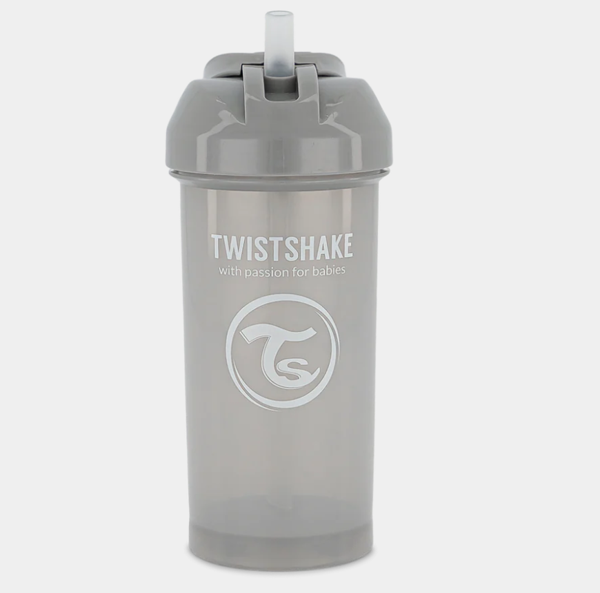 Vaso Con Bombilla Antiderrame 6m+ 360ml Gris -0