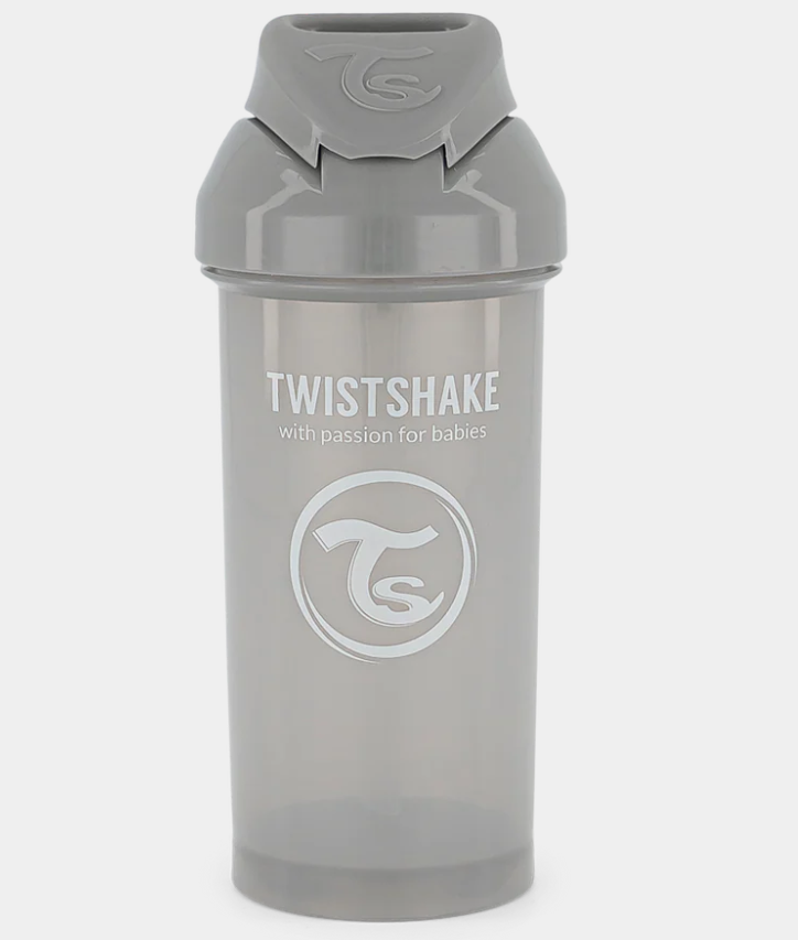 Vaso Con Bombilla Antiderrame 6m+ 360ml Gris -1