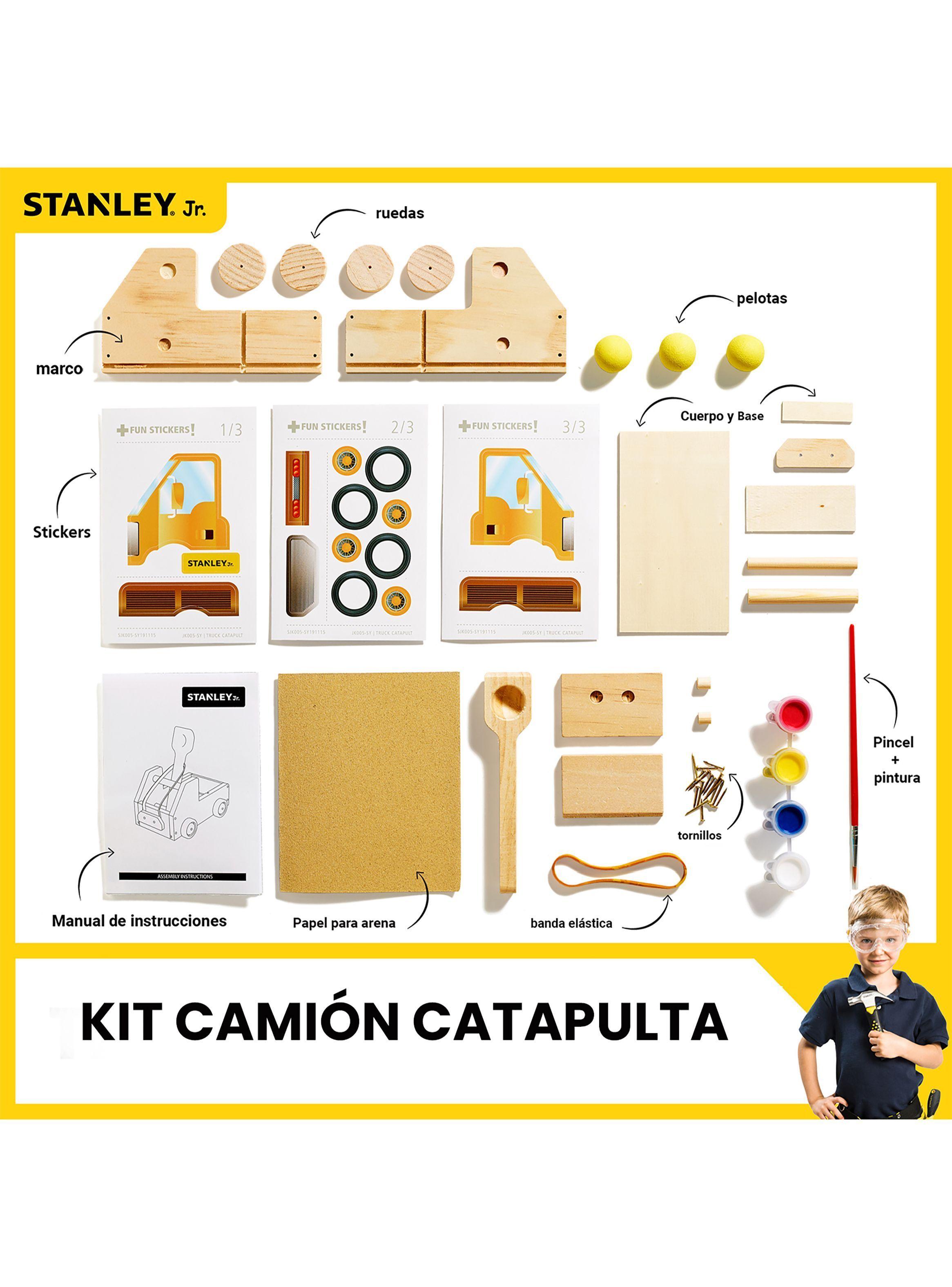 Juego de Construcción para niños Camión Catapulta Stanley Jr-2