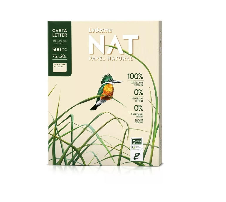 Resma Carta Multifunción Ecológica 500 Hojas Caña De Azúcar-0