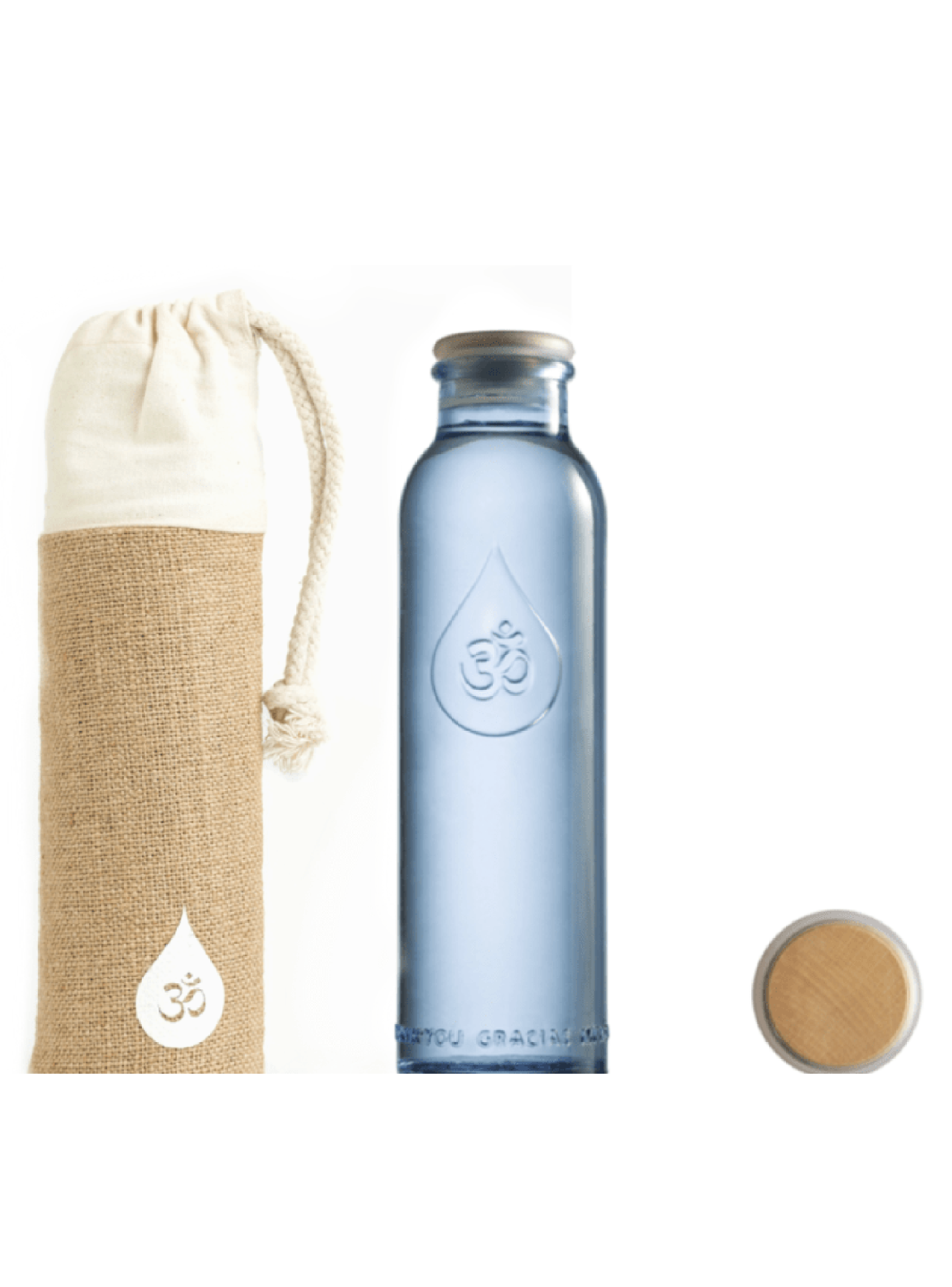 Botella Vidrio Reciclado OmWater 500ml + Funda-0