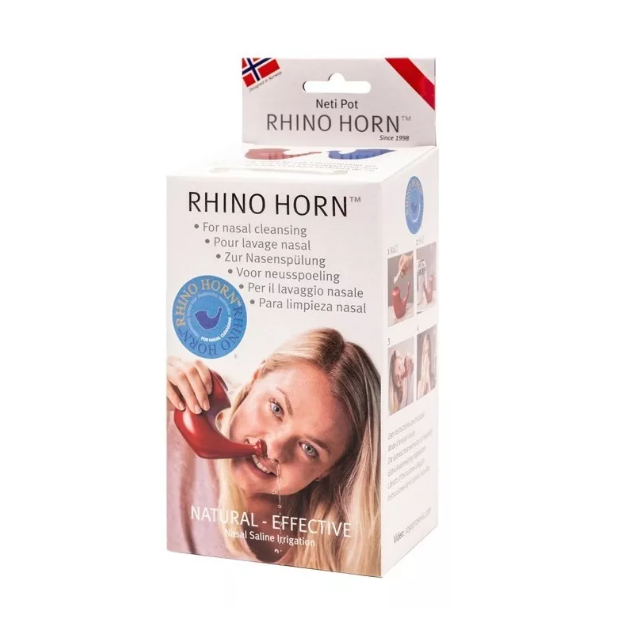 Neti Pot, Descongestionante nasal natural adulto Rojo Rhino Horn Jala Neti -1