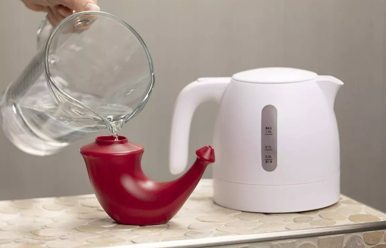 Neti Pot, Descongestionante nasal natural adulto Rojo Rhino Horn Jala Neti -3