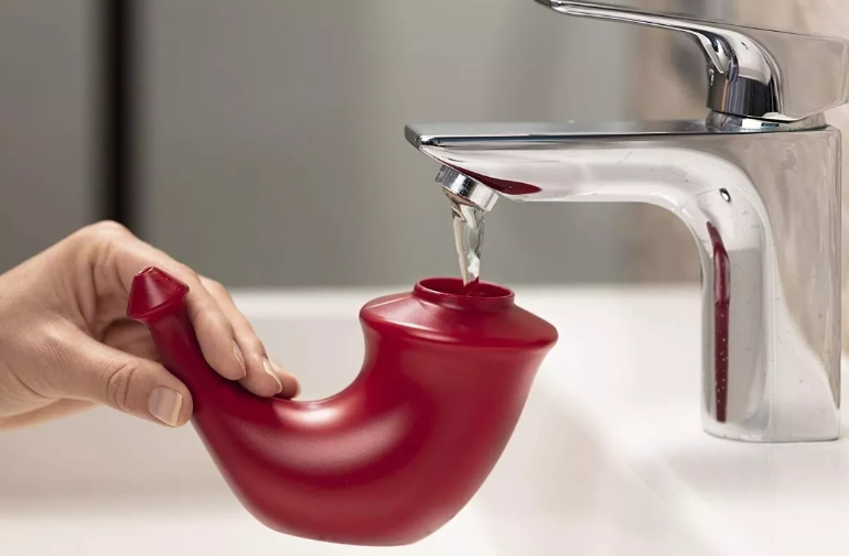 Neti Pot, Descongestionante nasal natural adulto Rojo Rhino Horn Jala Neti -4