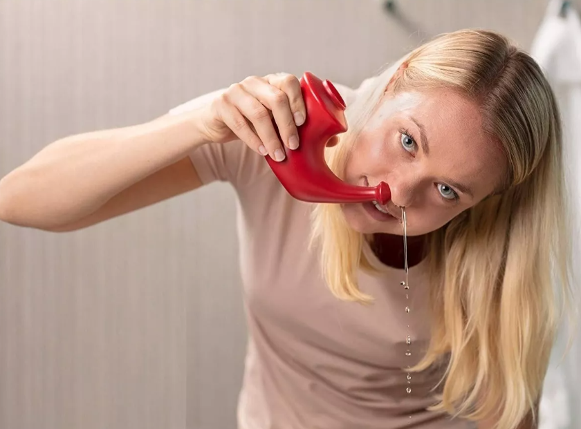 Neti Pot, Descongestionante nasal natural adulto Rojo Rhino Horn Jala Neti -6