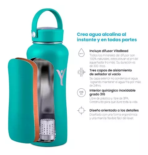 Botella Térmica de Agua Alcalina 473ml Aqua Dyln-2