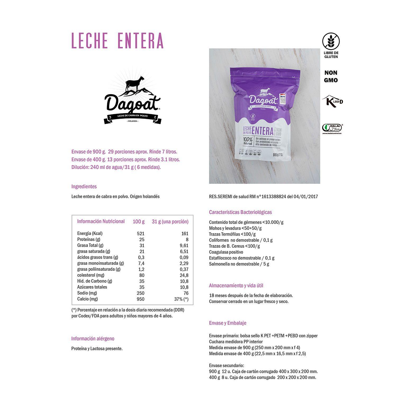 Leche entera en polvo de cabra 900gr -2