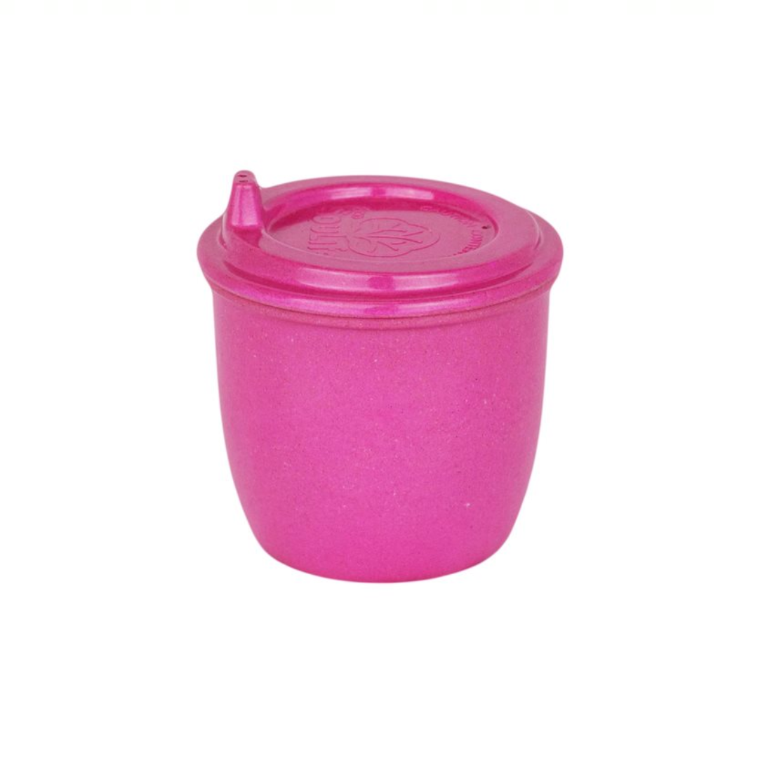 Vaso Con Boquilla 296 ml para bebés, Color Rosado, Cáscara De Arroz-0