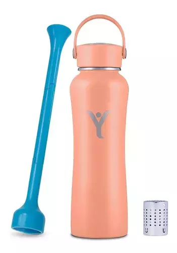 Botella Insulada de Agua Alcalina 621ml Coral Dyln-1