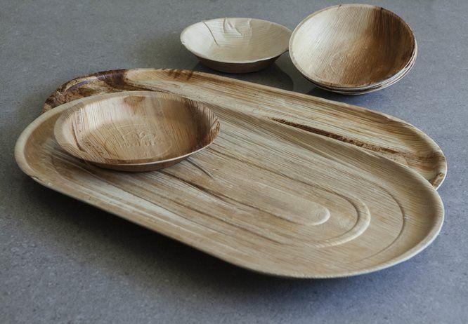 3 Bandejas Medianas 36 x 25 cms, Hoja de Palma-1