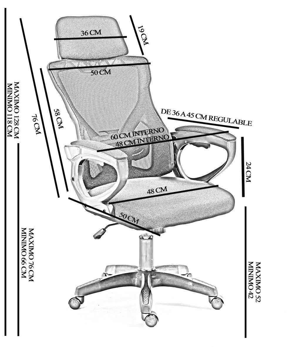 Silla Oficina Escritorio Regulable Ergonomica Apoyacabeza Rd-2