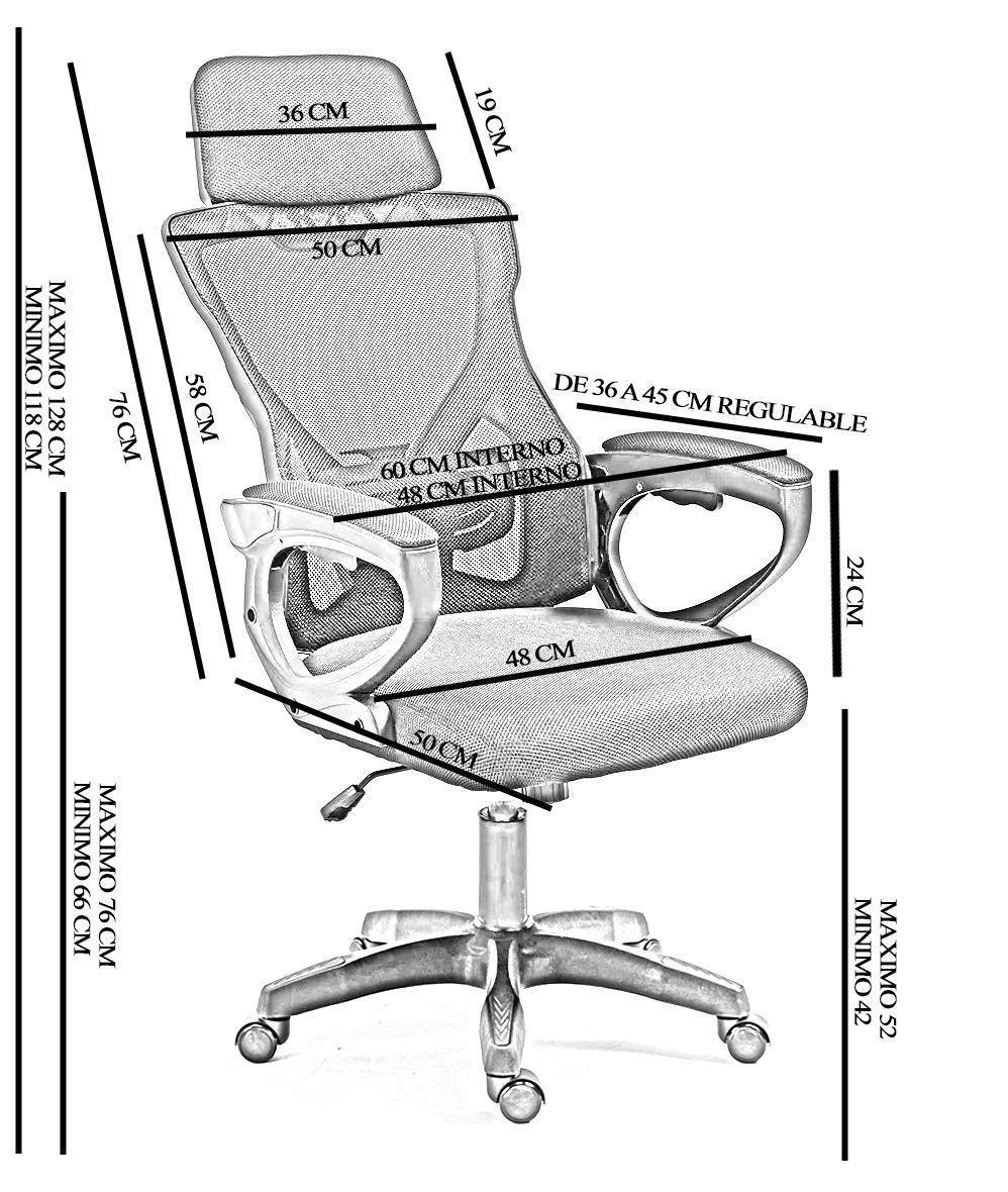 Silla Oficina Escritorio Regulable Ergonomica Apoyacabeza Rd-4