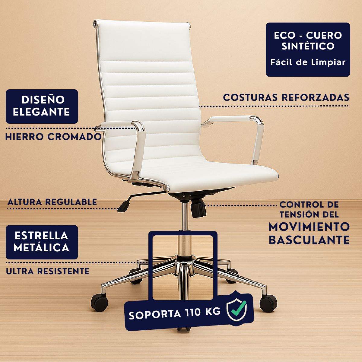 Silla De Escritorio Oficina Rd Sillón Ejecutivo Ergonomico.-1