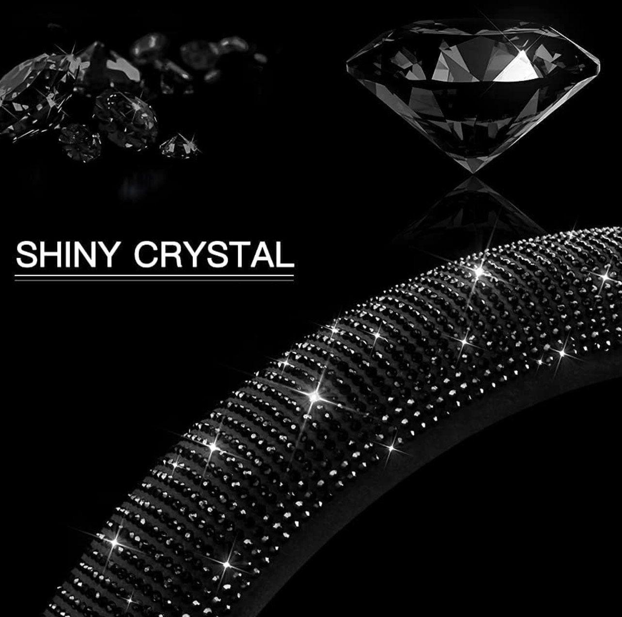 cubre volante de diamantes completos color negro-3