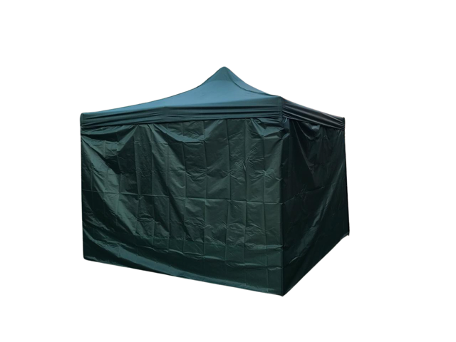 TOLDO PLEGABLE PREMIUM + LATERALES LISOS DE CUATRO CARAS (VERDE OLIVO)-0