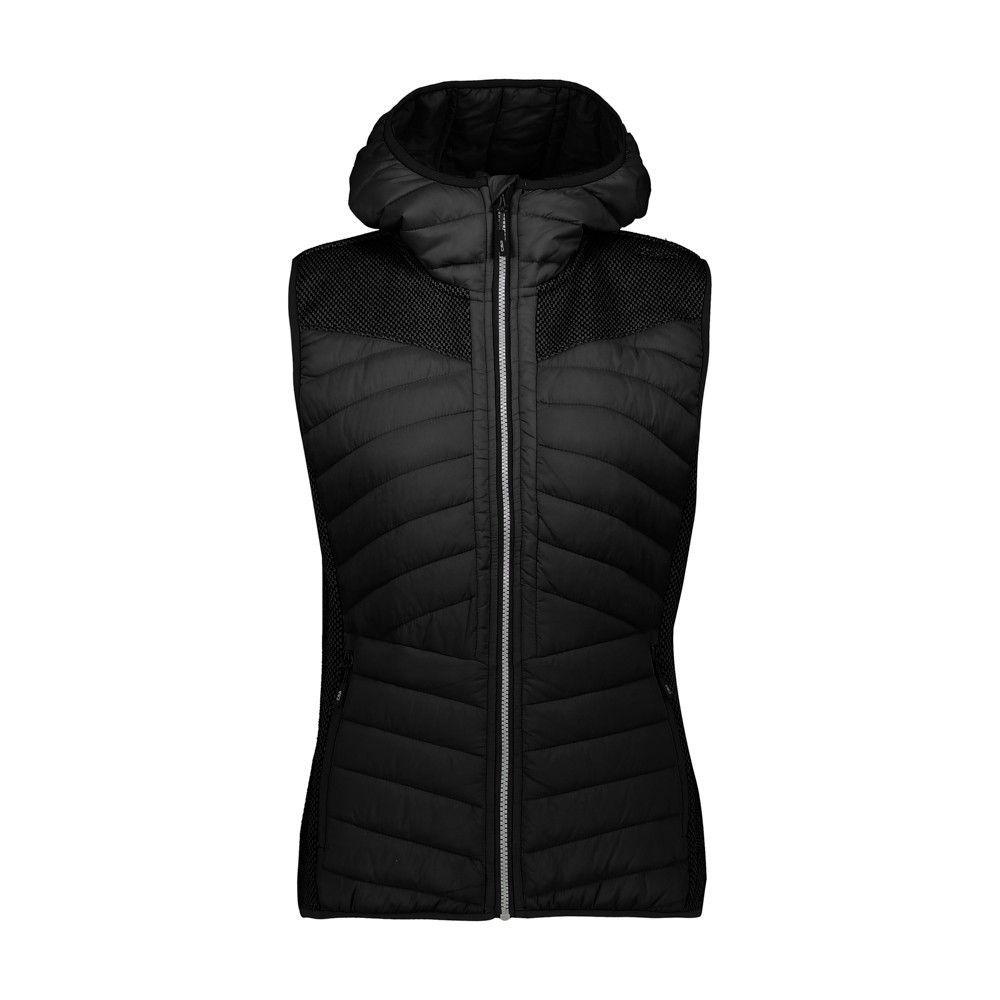 Chaqueta CMP Vest Fix Hood Mujer Negro-0