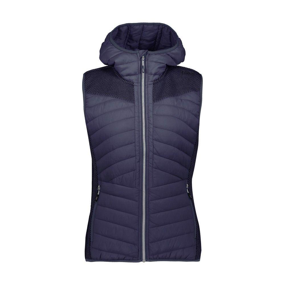 Chaqueta CMP Vest Fix Hood Mujer Azul-0