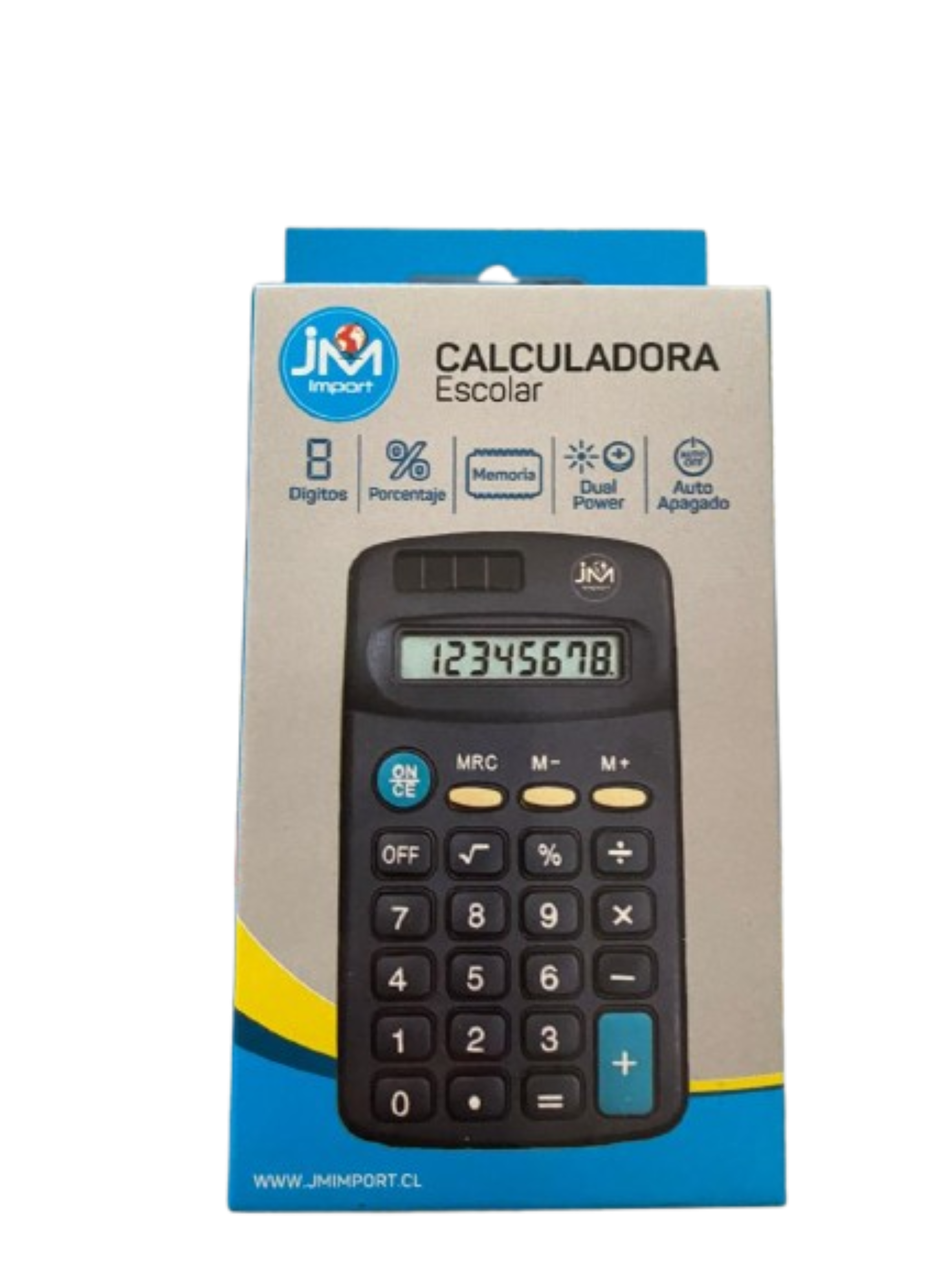 CALCULADORA ESCOLAR 8 DÍGITOS DUAL POWER-0