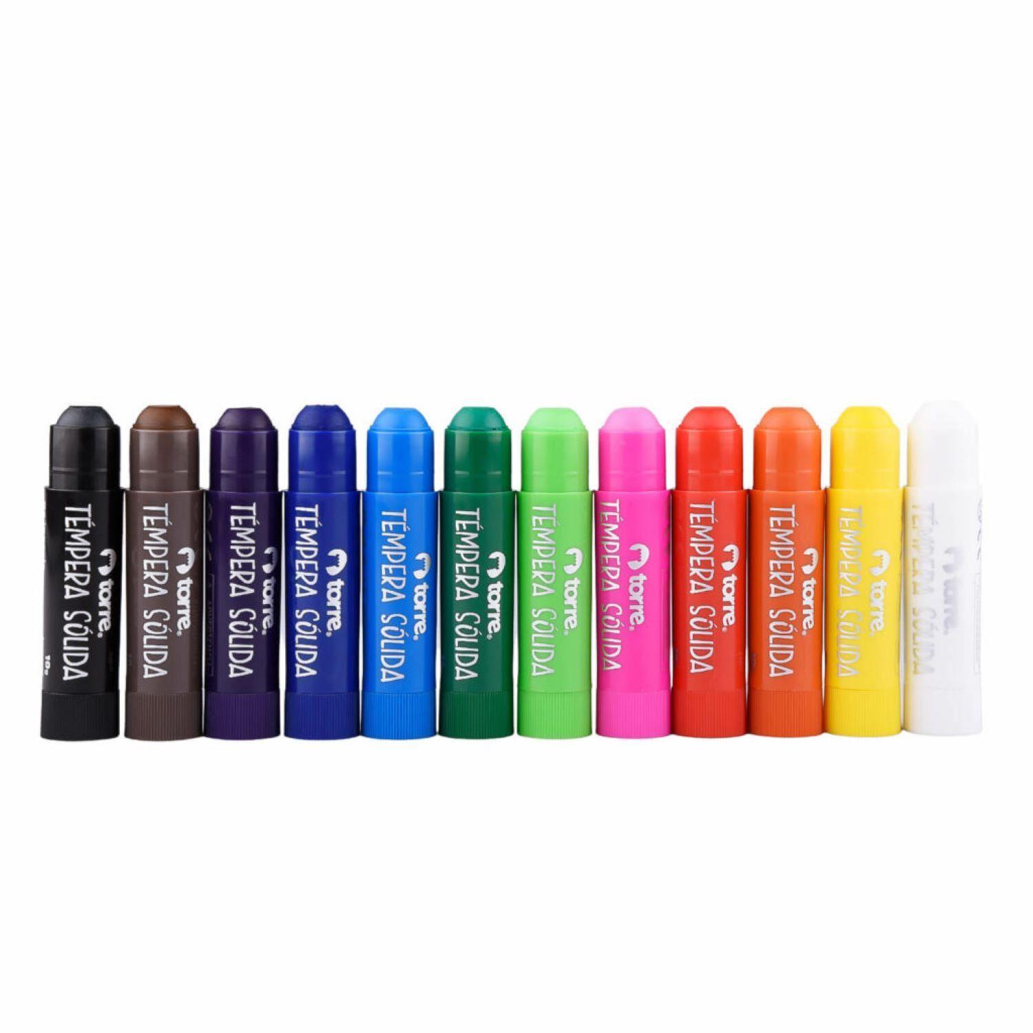 Témpera Torre Solida 12 colores 10 g x Stick-1